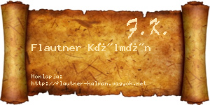 Flautner Kálmán névjegykártya