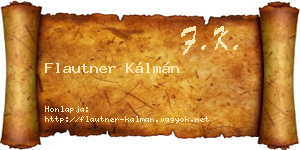 Flautner Kálmán névjegykártya