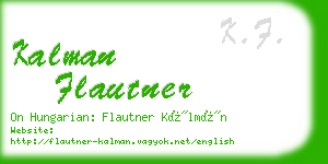 kalman flautner business card